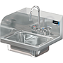 COMAL 14 X 10 X 5 HANDSINK WITH DECK FAUCET END SPLASH LEFT