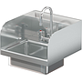 BRAZOS 16GA 14 X 10 X 5 HANDSINK W / DECK FAUCET  END SPLASH BOTH SIDES